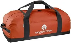 Eagle Creek No Matter What Duffel Travel Bag - Rugged and Water-Resistant Lockable Classic with Bar-Tacked Reinforcement, Storm Flap, and Separate Storage Pouch, Red Clay - X-Large
