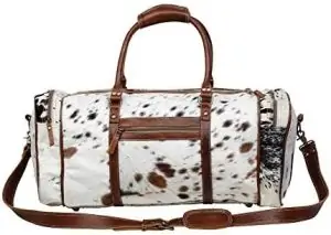 Myra Bag Amore Cowhide & Leather Duffle Travel Bag S-1122
